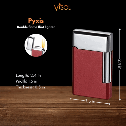Visol Pyxis Burgundy Flint Lighter Visol Pyxis Burgundy Flint Lighter