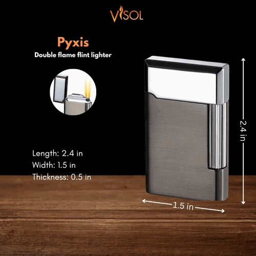 Visol Pyxis Dark Gun Flint Cigar Lighter Visol Pyxis Dark Gun Flint Cigar Lighter