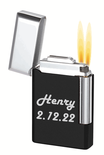 Visol Pyxis Matte Black Flint Lighter