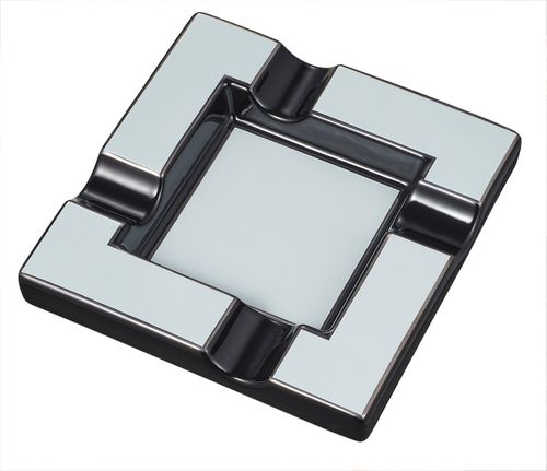 Visol Renner White & Gunmetal Ceramic Cigar Ashtray