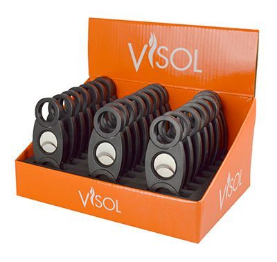 Visol Retail Package - Baikal Double Guillotine Cigar Cutter - 24 count