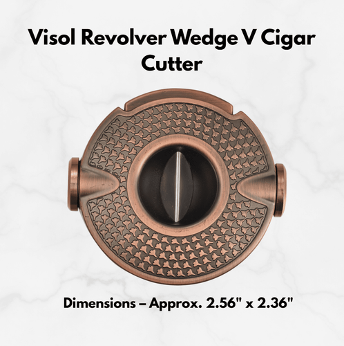 Visol Revolver Wedge V Cigar Cutter - Antique Bronze