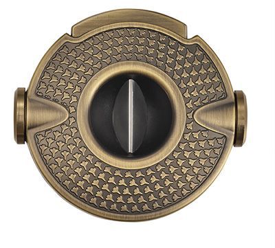 Visol Revolver Wedge V Cigar Cutter - Antique Gold