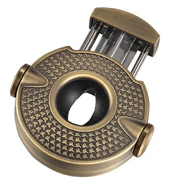 Visol Revolver Wedge V Cigar Cutter - Antique Gold