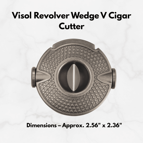 Visol Revolver Wedge V Cigar Cutter - Antique Silver