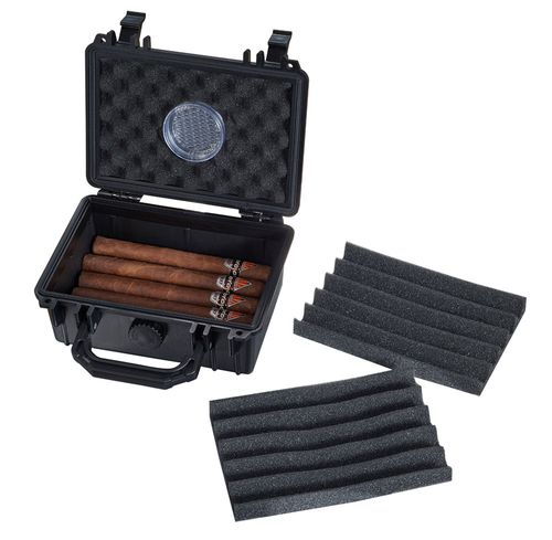 Visol Rider Hard Plastic Travel Humidor - 15 Cigars 