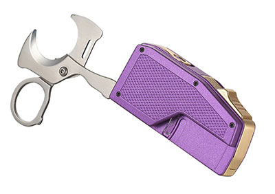 Visol Sierra Dual Torch Flame Cigar Lighter with Multi-Tool Accessories - Purple