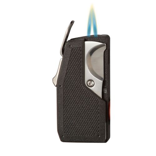 Visol Sierra Dual Torch Flame Cigar Lighter with Multi-Tool Cigar Accessories - Black Visol Sierra Dual Torch Flame Cigar Lighter with Multi-Tool Cigar Accessories - Black