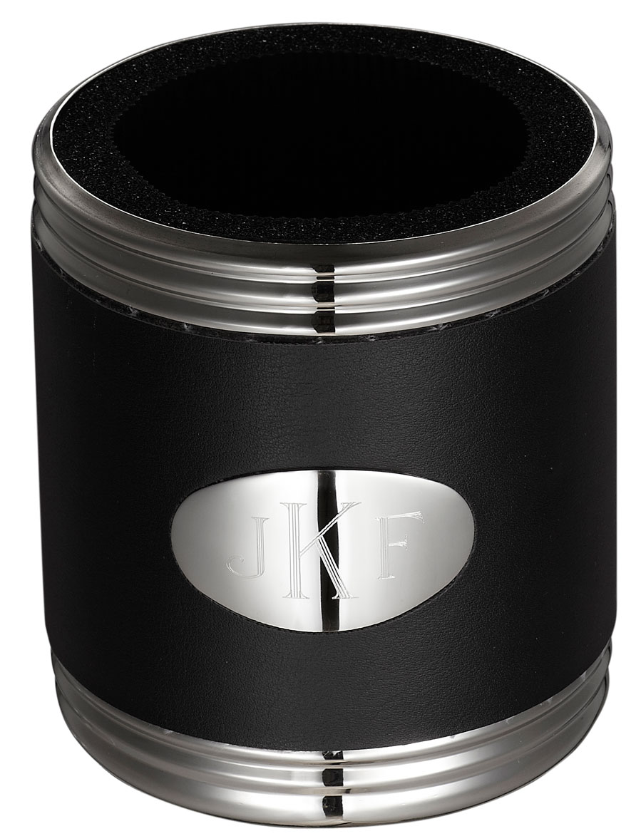 Visol Taza Black & Stainless Steel Can Holder Beer Koozie