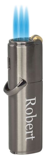 Tres Triple Flame Cigar Lighter - Gunmetal Tres Triple Flame Cigar Lighter - Gunmetal