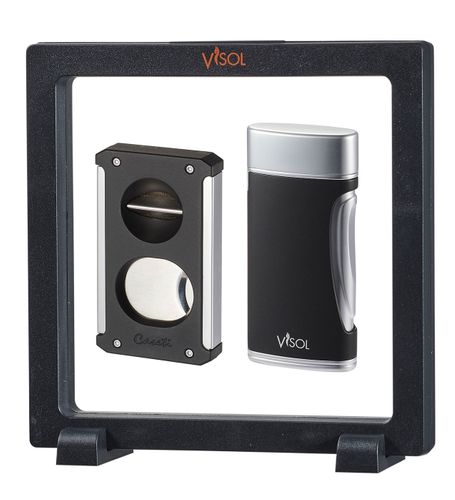 Visol Matte Black Trident & DuoMatt Floating Gift Set 
