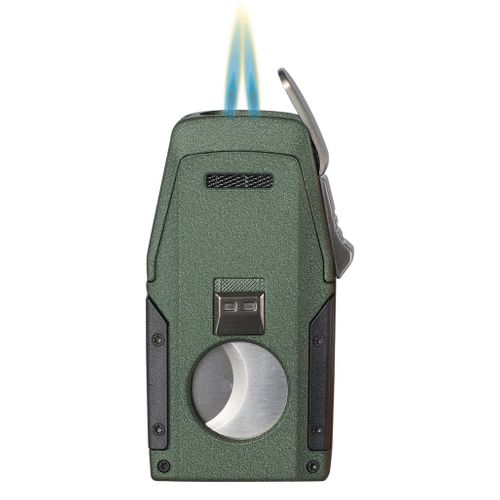 Visol Viper Dual Torch Flame Cigar Lighter - Green