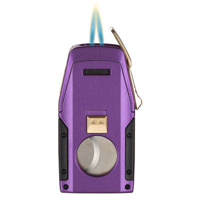 Visol Viper Dual Torch Flame Cigar Lighter - Purple