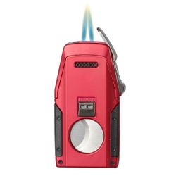 Visol Viper Dual Torch Flame Cigar Lighter - Red Visol Viper Dual Torch Flame Cigar Lighter - Red