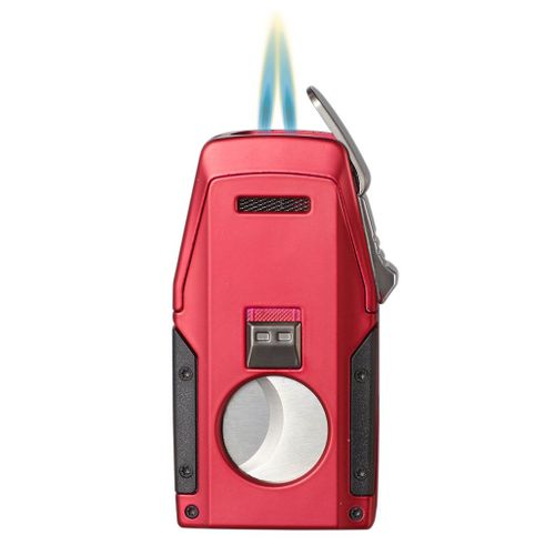 Visol Viper Dual Torch Flame Cigar Lighter - Red