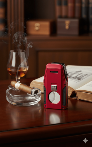 Visol Viper Dual Torch Flame Cigar Lighter - Red