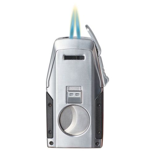 Visol Viper Dual Torch Flame Cigar Lighter - Silver Visol Viper Dual Torch Flame Cigar Lighter - Silver