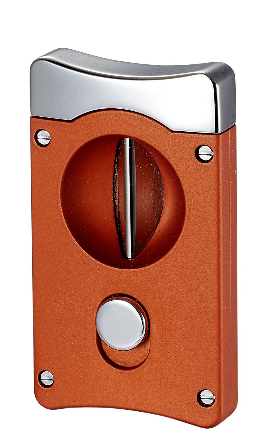 Caseti Wedge V Cigar Cutter Burnt Orange