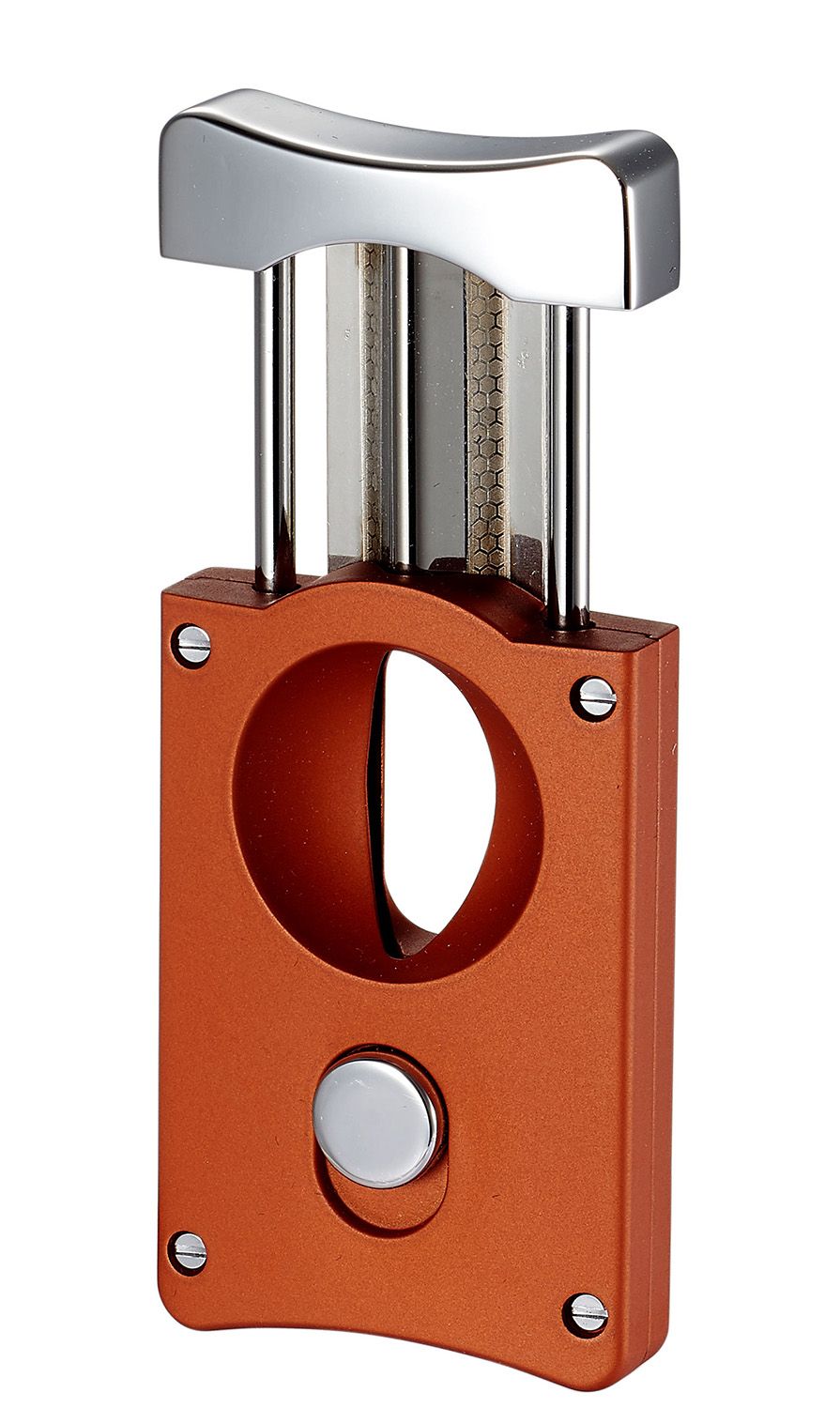 Caseti Wedge V Cigar Cutter Burnt Orange