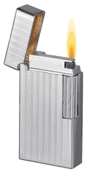 Visol Zebra Soft Flame Flint Lighter - Silver