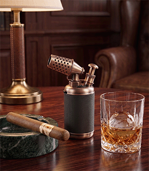 Visol Zion Single Jet Flame Cigar Lighter - Antique Copper
