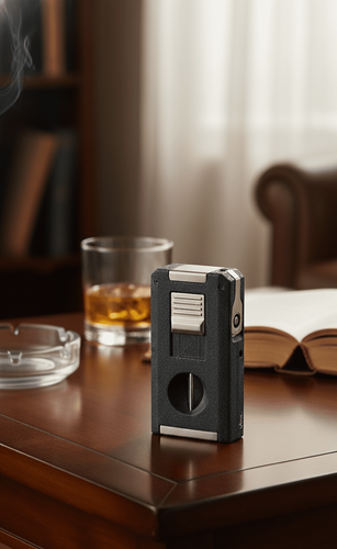 Visol Zurich Dual Torch Flame Cigar Lighter - Black Visol Zurich Dual Torch Flame Cigar Lighter - Black