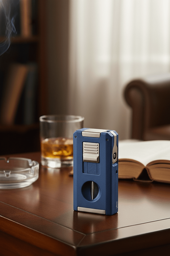 Visol Zurich Dual Torch Flame Cigar Lighter - Blue Visol Zurich Dual Torch Flame Cigar Lighter - Blue