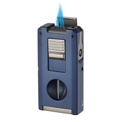 Visol Zurich Dual Torch Flame Cigar Lighter - Blue