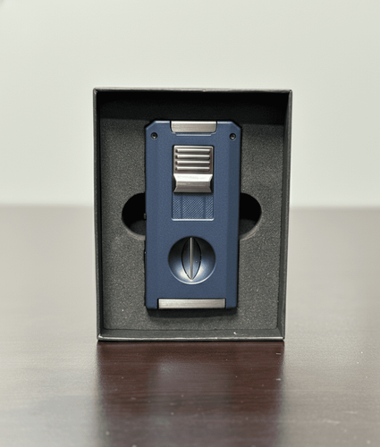 Visol Zurich Dual Torch Flame Cigar Lighter - Blue