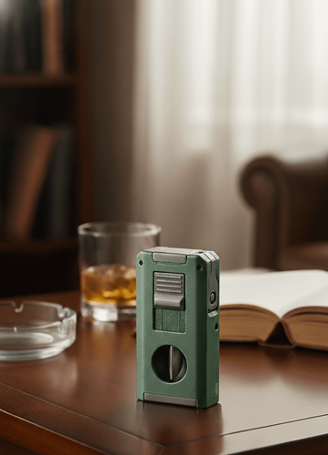 Visol Zurich Dual Torch Flame Cigar Lighter - Green Visol Zurich Dual Torch Flame Cigar Lighter - Green