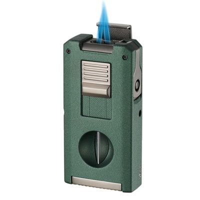 Visol Zurich Dual Torch Flame Cigar Lighter - Green