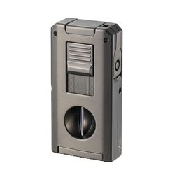 Visol Zurich Dual Torch Flame Cigar Lighter - Gunmetal Visol Zurich Dual Torch Flame Cigar Lighter - Gunmetal