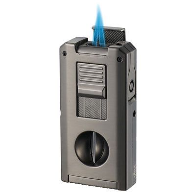 Visol Zurich Dual Torch Flame Cigar Lighter - Gunmetal Visol Zurich Dual Torch Flame Cigar Lighter - Gunmetal
