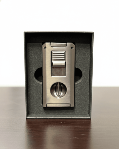 Visol Zurich Dual Torch Flame Cigar Lighter - Gunmetal Visol Zurich Dual Torch Flame Cigar Lighter - Gunmetal
