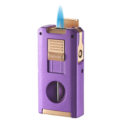 Visol Zurich Dual Torch Flame Cigar Lighter - Purple