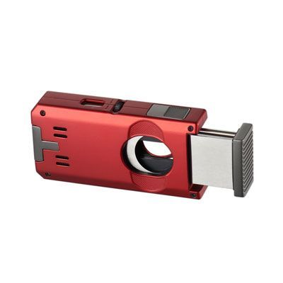 Visol Zurich Dual Torch Flame Cigar Lighter - Red Visol Zurich Dual Torch Flame Cigar Lighter - Red