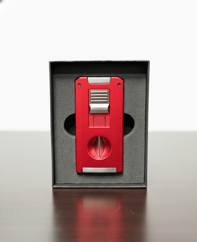 Visol Zurich Dual Torch Flame Cigar Lighter - Red