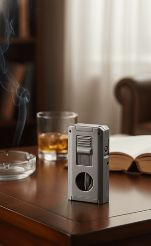 Visol Zurich Dual Torch Flame Cigar Lighter - Silver Visol Zurich Dual Torch Flame Cigar Lighter - Silver