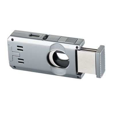 Visol Zurich Dual Torch Flame Cigar Lighter - Silver Visol Zurich Dual Torch Flame Cigar Lighter - Silver