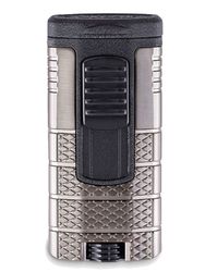 Xikar Tactical Triple Torch Flame Gunmetal with Black Cigar Lighter