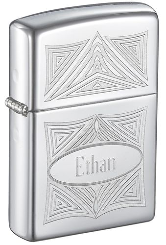 Zippo 3D Abstract High Polish Chrome Windproof Lighter
