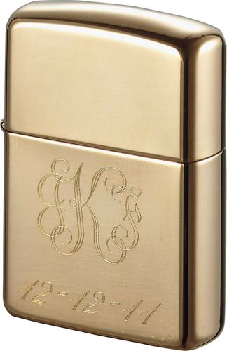 Zippo Polished Brass Armor Heavy Wall Personalized Lighter