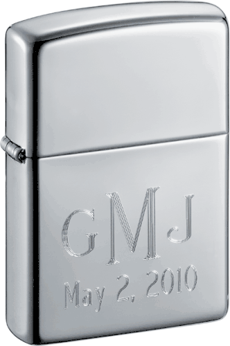 Zippo High Polish Chrome Lighter Gift Kit - Ships by Ground Only
