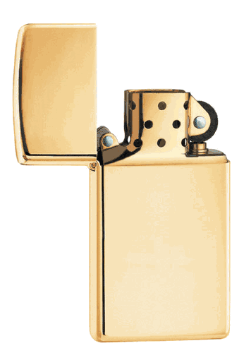 Zippo Slim High Polish Brass Lighter