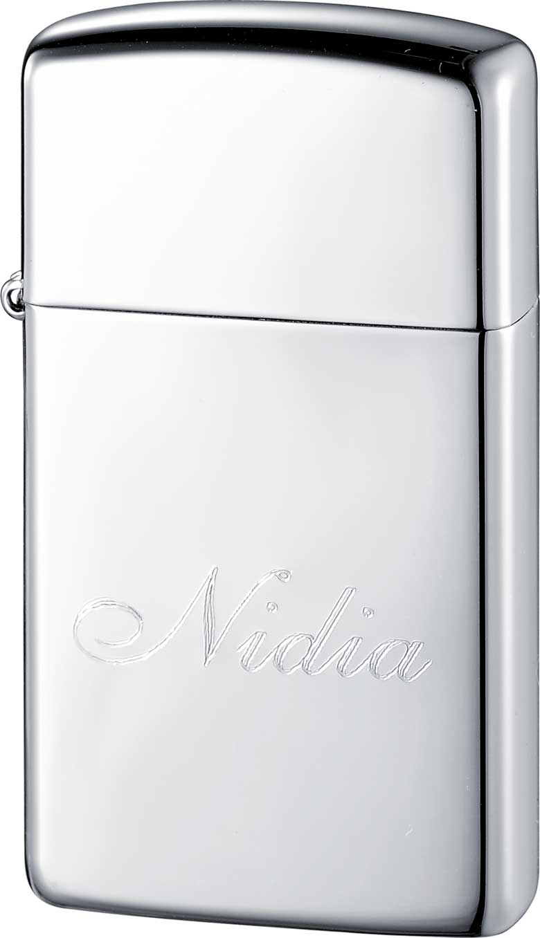 Zippo Slim Polished Chrome Personalized Lighter - Free Engraving
