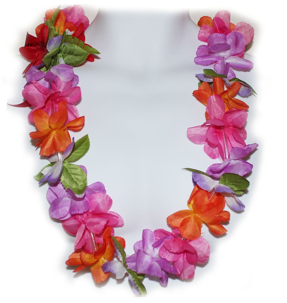 Hawaiian artificial flower leis Artificial silk fowers, Simple Leis