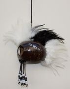 Large Coconut Shell Hawaiian Ikaika (White / black)