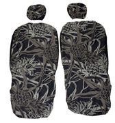Hawaii Seat Cover with Separated Headrest<br>Brown Pineapple(Non-quilted)