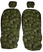 Hawaii Seat Cover<br>Separated Headrest, Green Turtle<br> (Non-quilted)