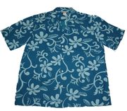 Clearance Hawaiian Men's Shirt<br>Blue, Size 2XL